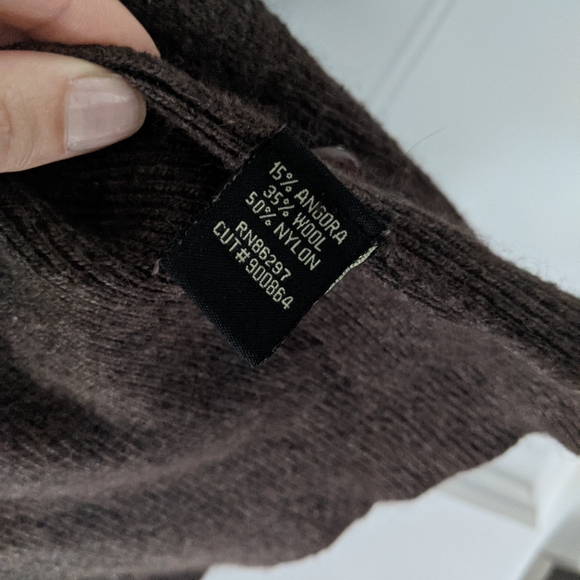 BCBG MAXAZRIA Angora Wool Brown Cardigan - Picture 7 of 7